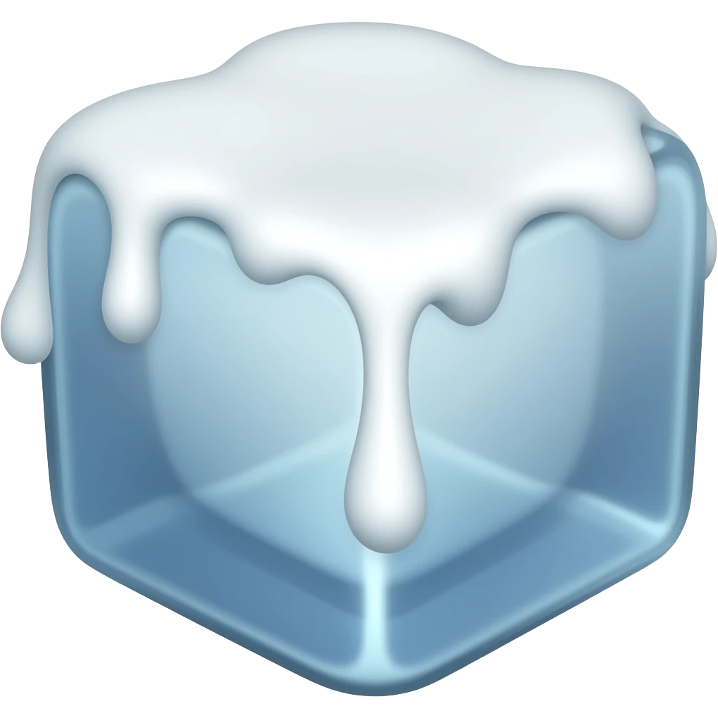 ice with top white melting emoji