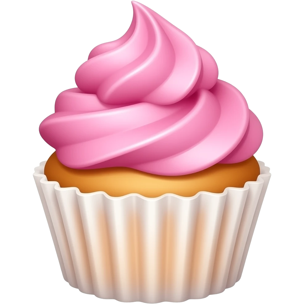 Cupcake with pink icing emoji