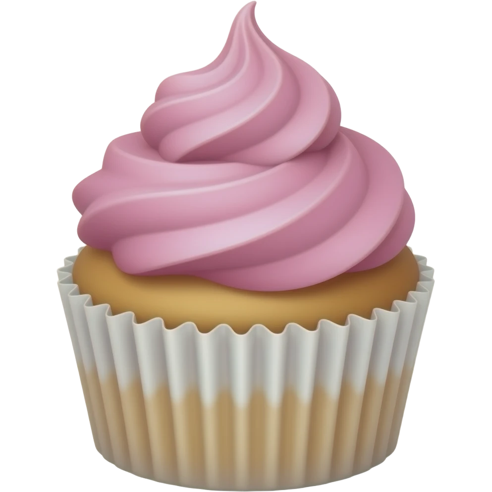 Cupcake with pink icing emoji