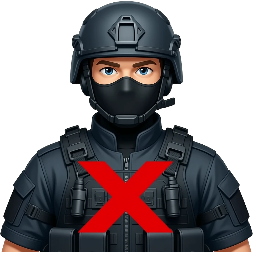 Sign X over ICE agent emoji