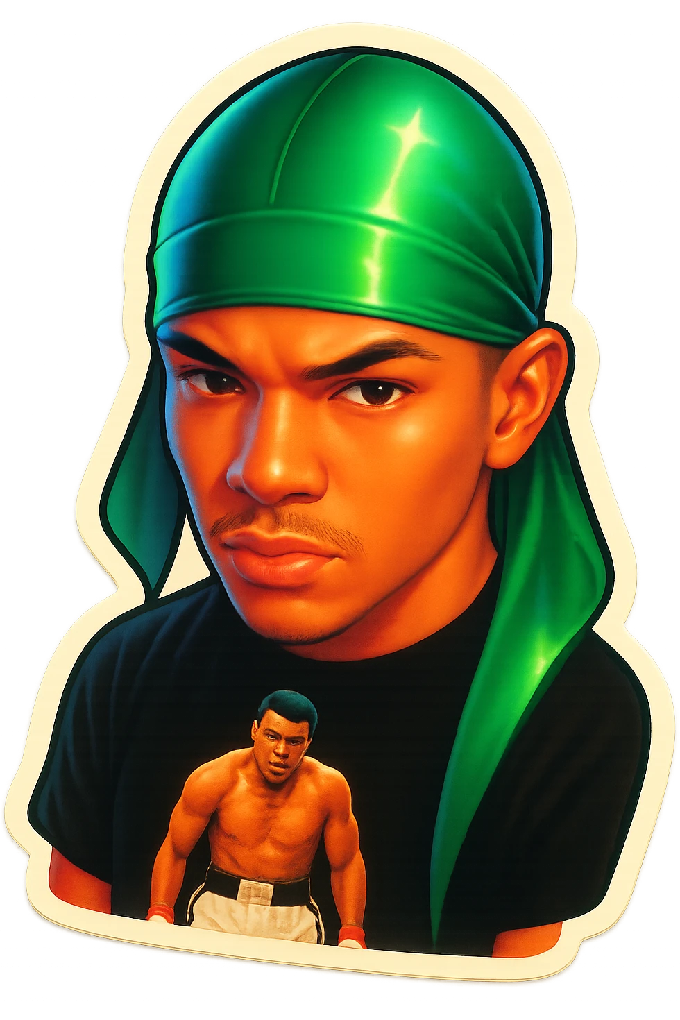 lol face
Change His durag To Green emoji