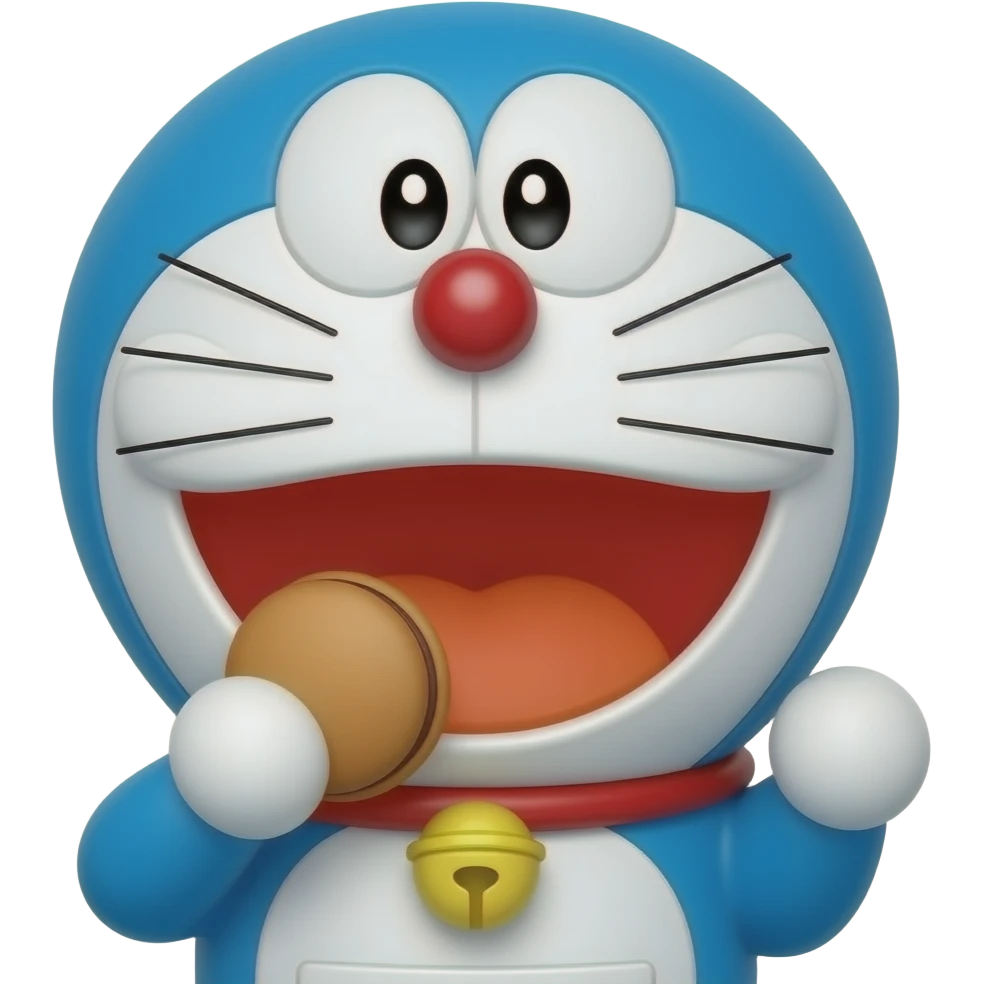 Doraemon.  Comiedo  Dorayakis . Y. Novita. emoji