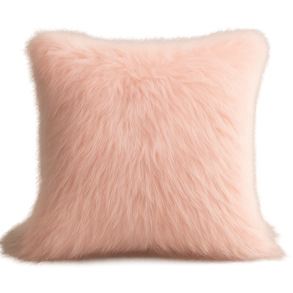 pink throw pillow, soft and fluffy emoji