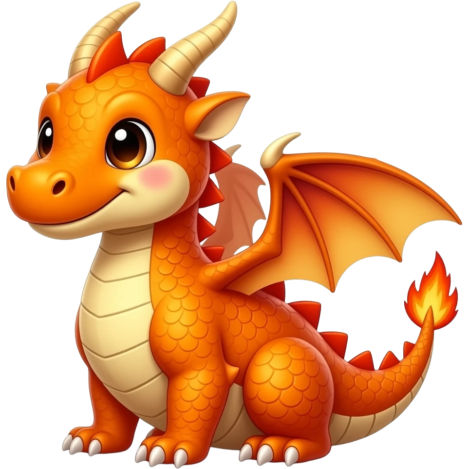 cute  orange dragon emoji