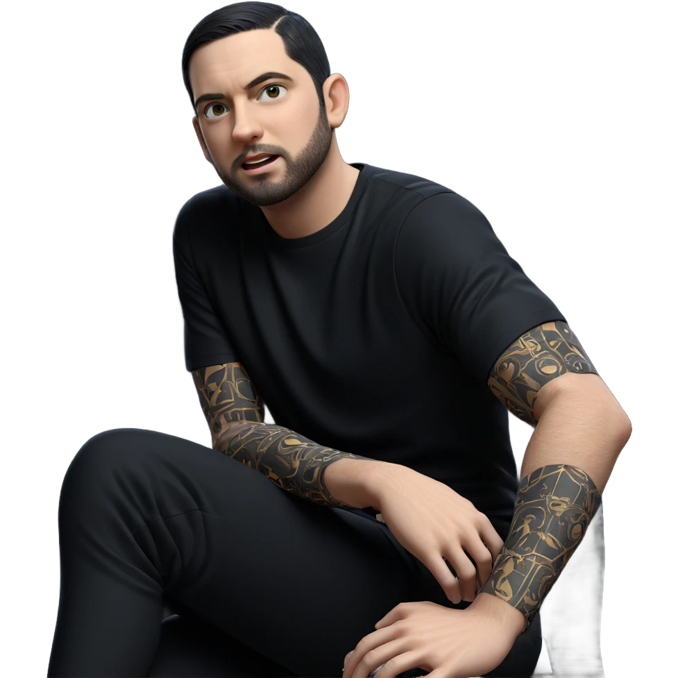 young man in black attire emoji