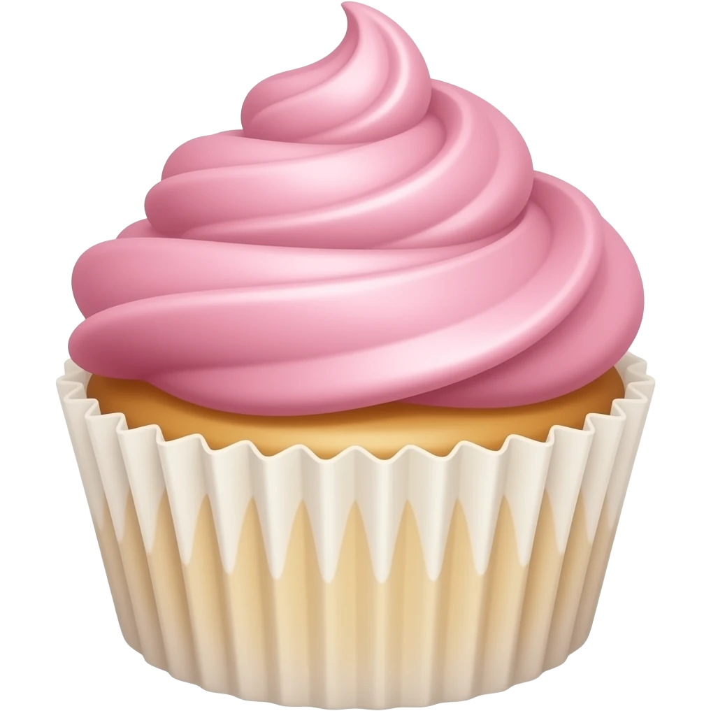 Cupcake with pink icing emoji