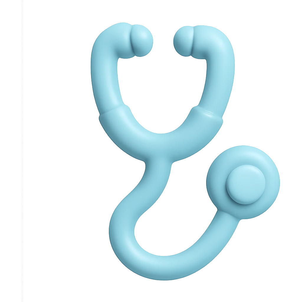 gentle light blue stethoscope emoji