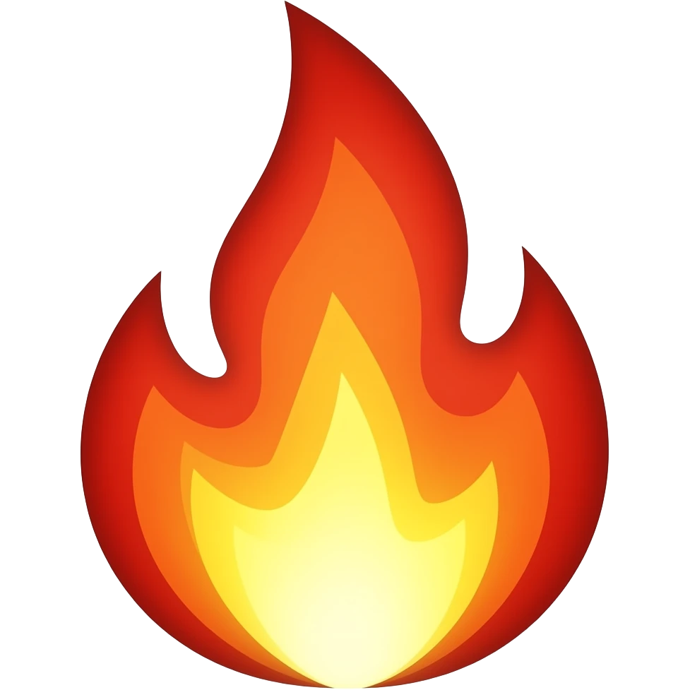orange and red flame emoji