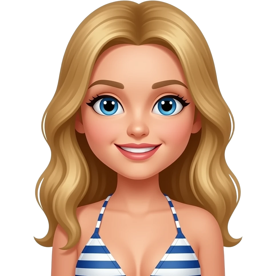 a hot blondie in bikni emoji