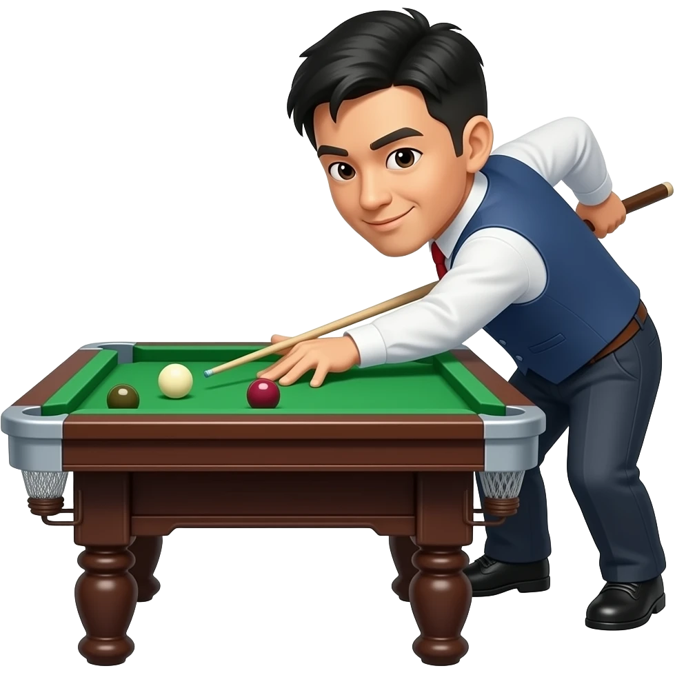 chinese man playing snooker emoji