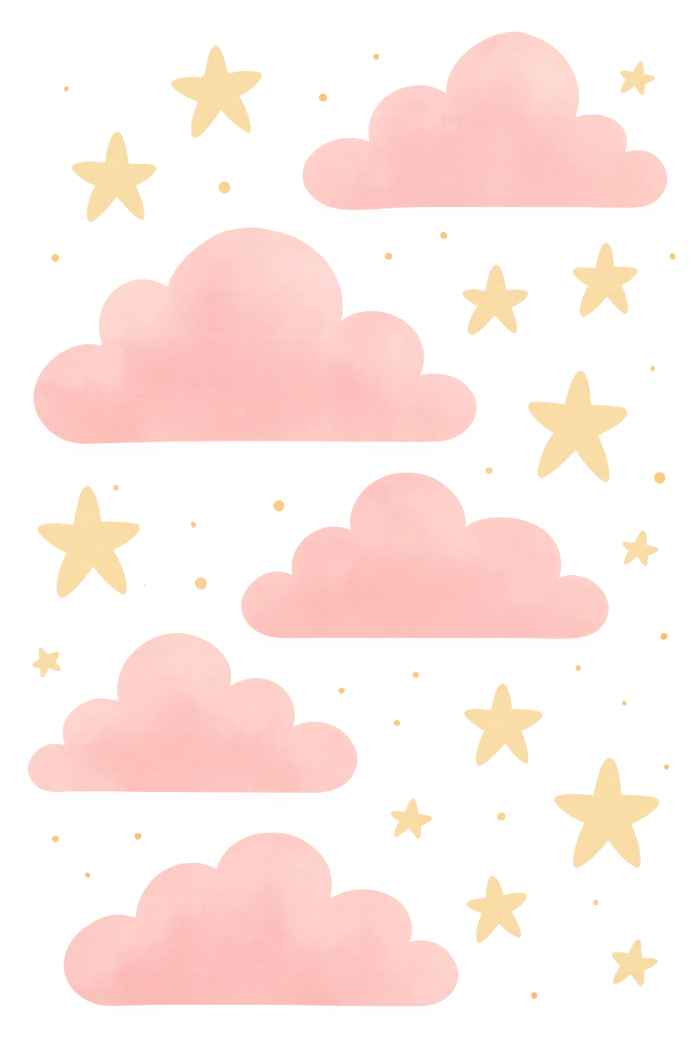 pink clouds and stars emoji