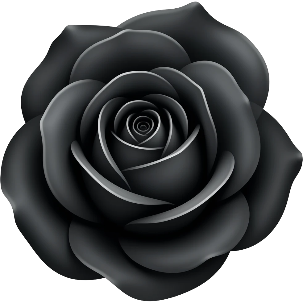 Create black rose emoji emoji