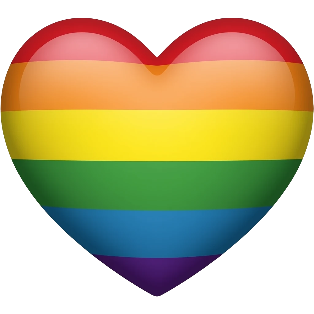 Progress flag heart red, orange, yellow, green, blue, violet, white, pink, light blue, brown, black emoji