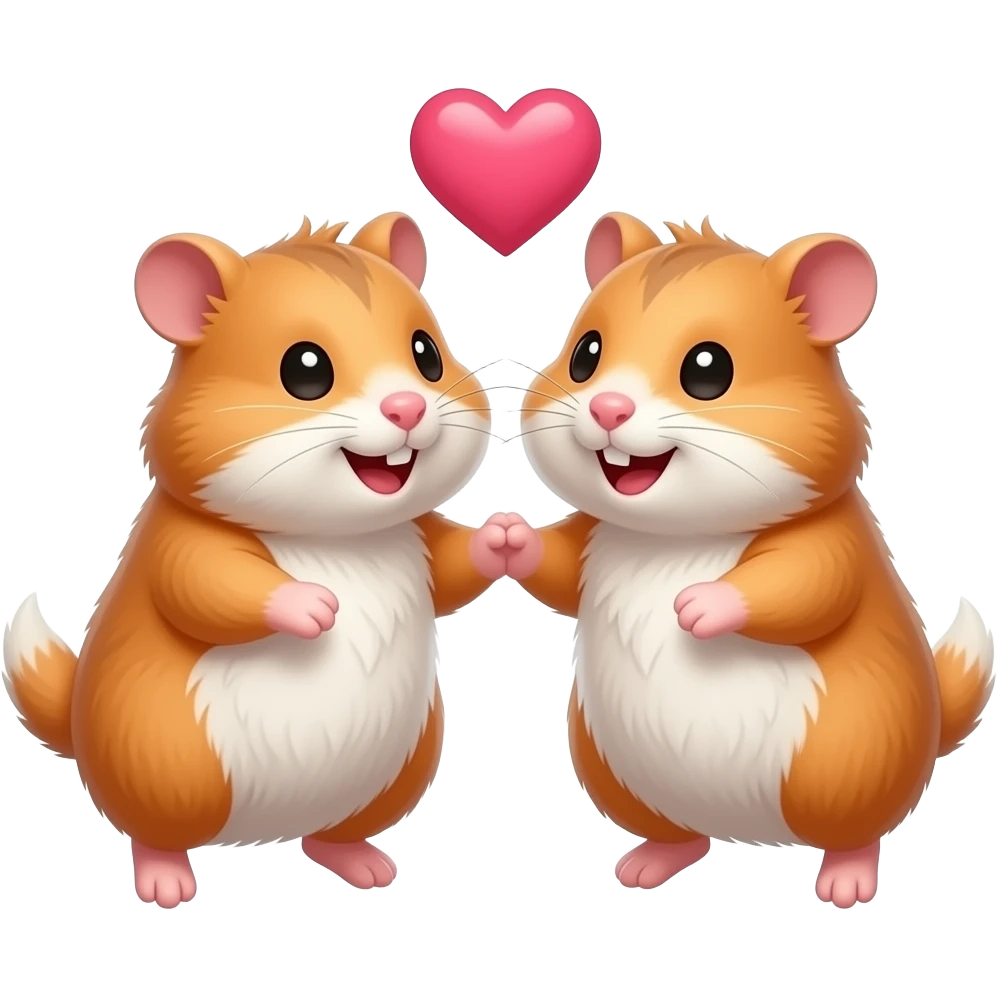 hamster fallin in love with other hamster and they look so cute emoji