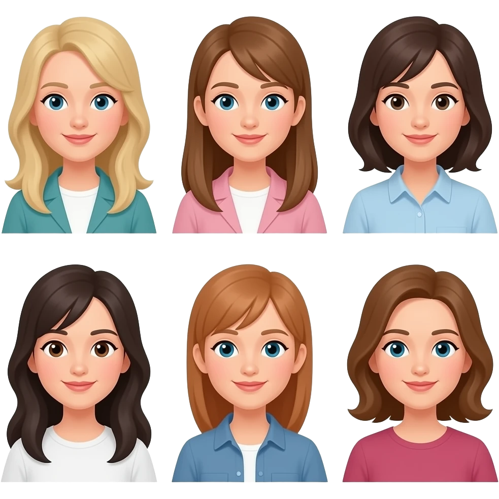 7 women emoji