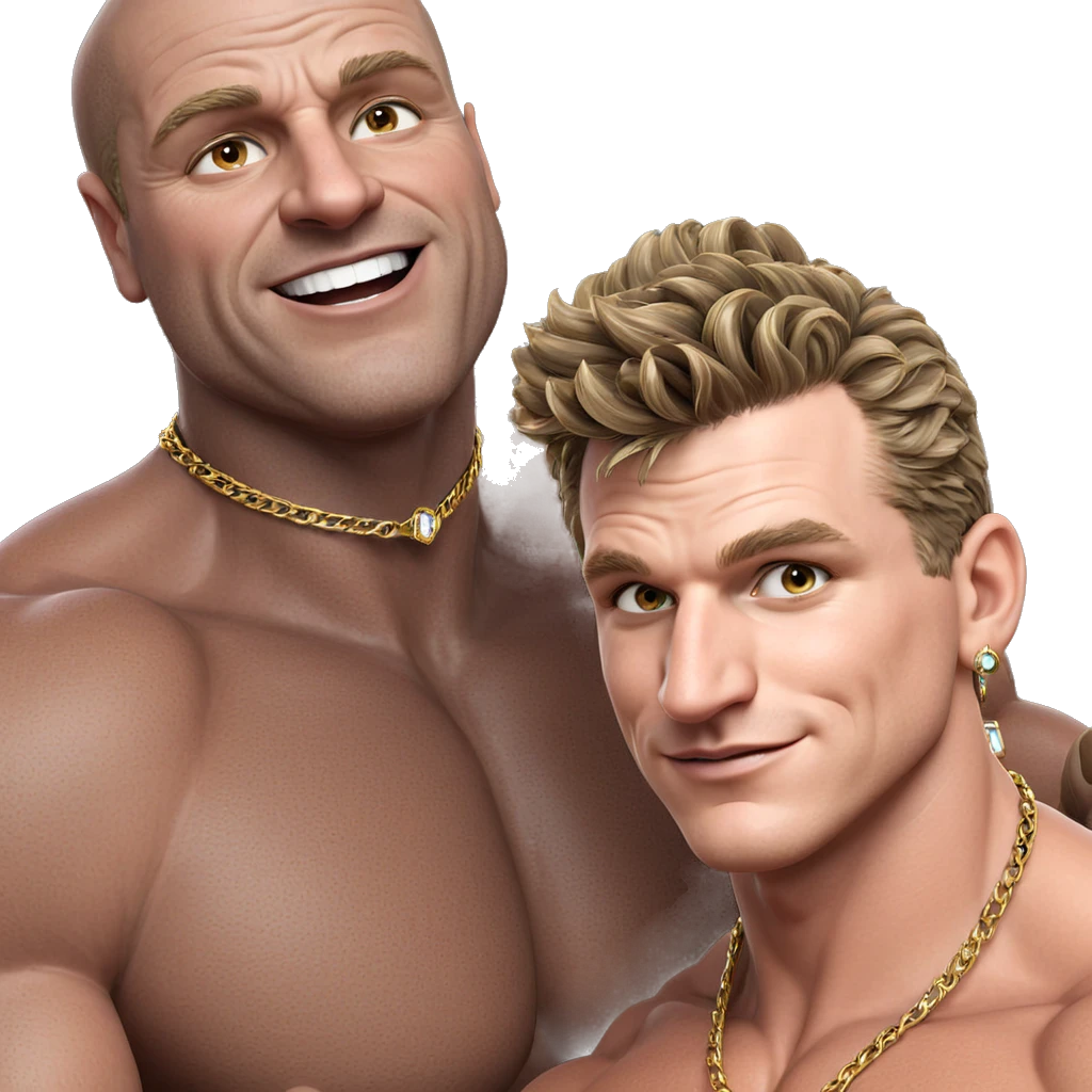 mature muscular males with jewelry emoji