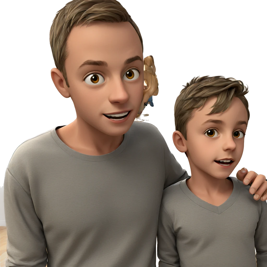 realistic meme with boys emoji