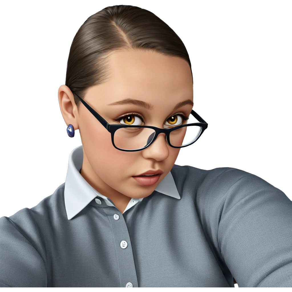 girl in collared shirt emoji