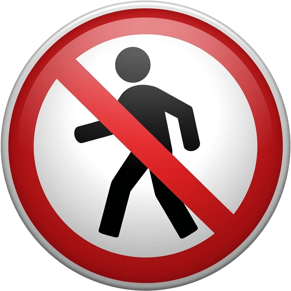 No Jaywalking emoji