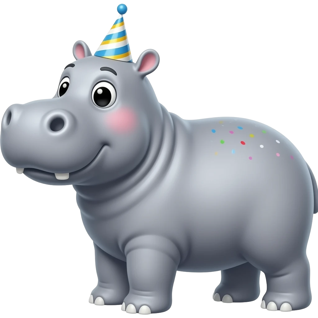 Hippo birthday emoji