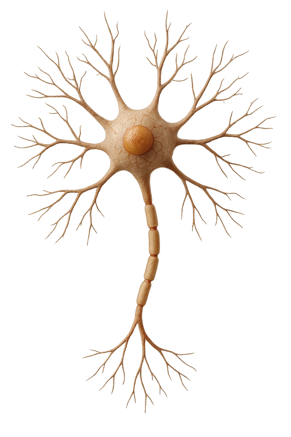 neurone umano anatomico fluttua in aria realistici in 4k emoji