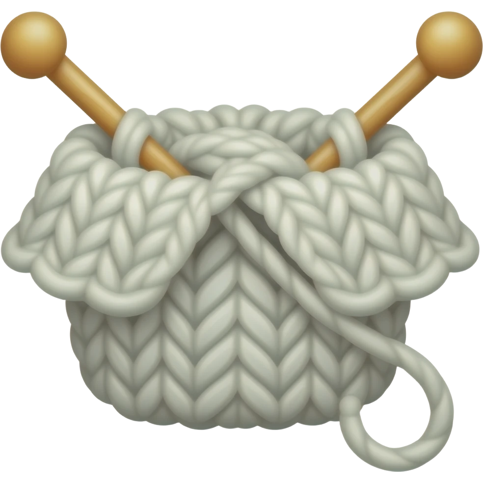 knitting needles emoji