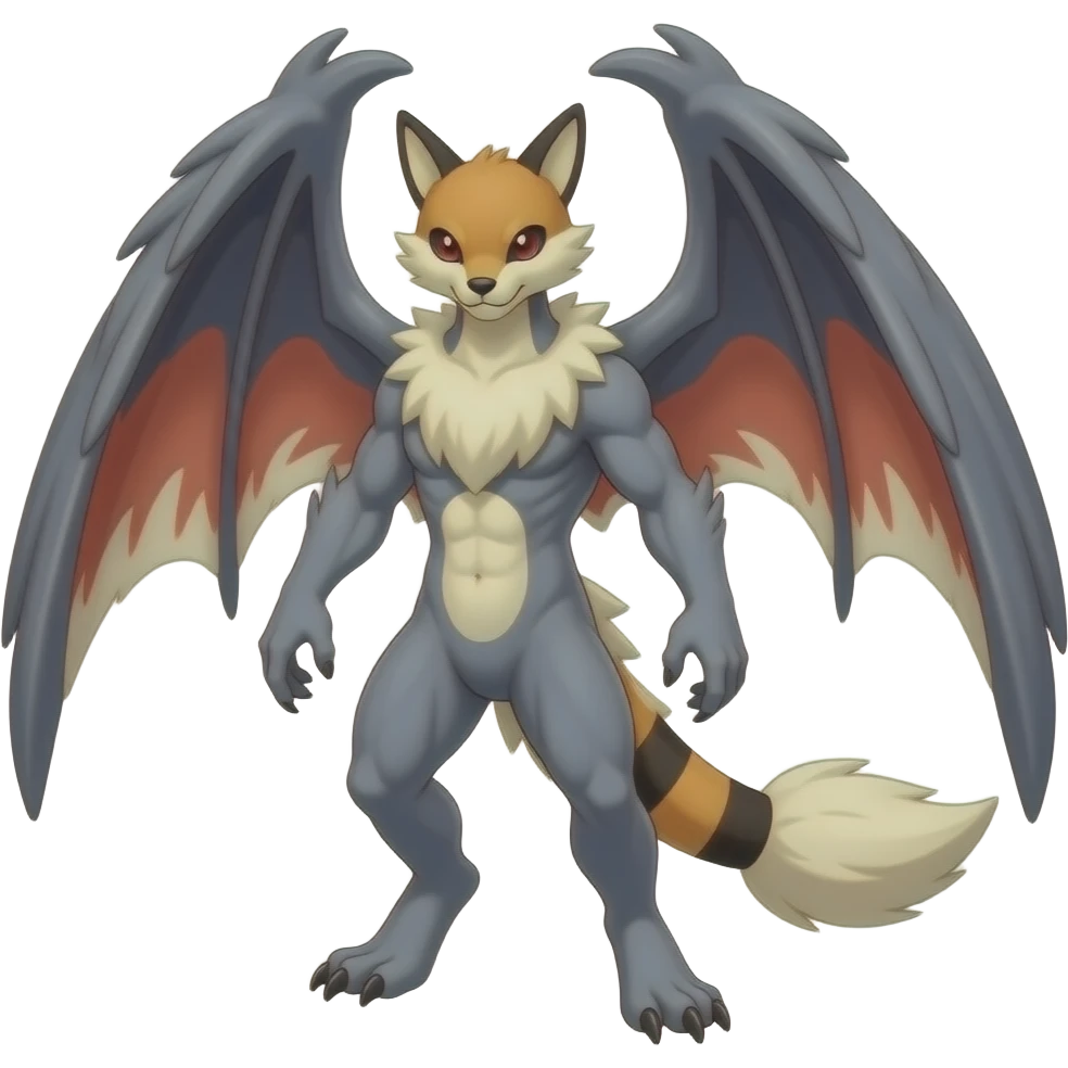 Hyper-realistic cute adorable beautiful elegant Colorful Skilled Adept Graceful Asian Painted Meloetta-Furret-Lycanroc-Zangoose-fusion-hybrid-creature (full body) emoji