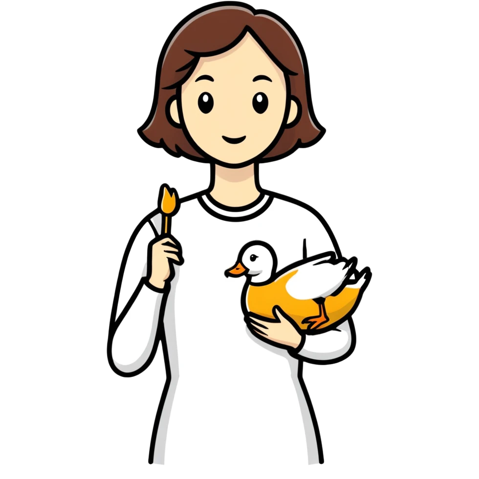 Mom with duck  emoji