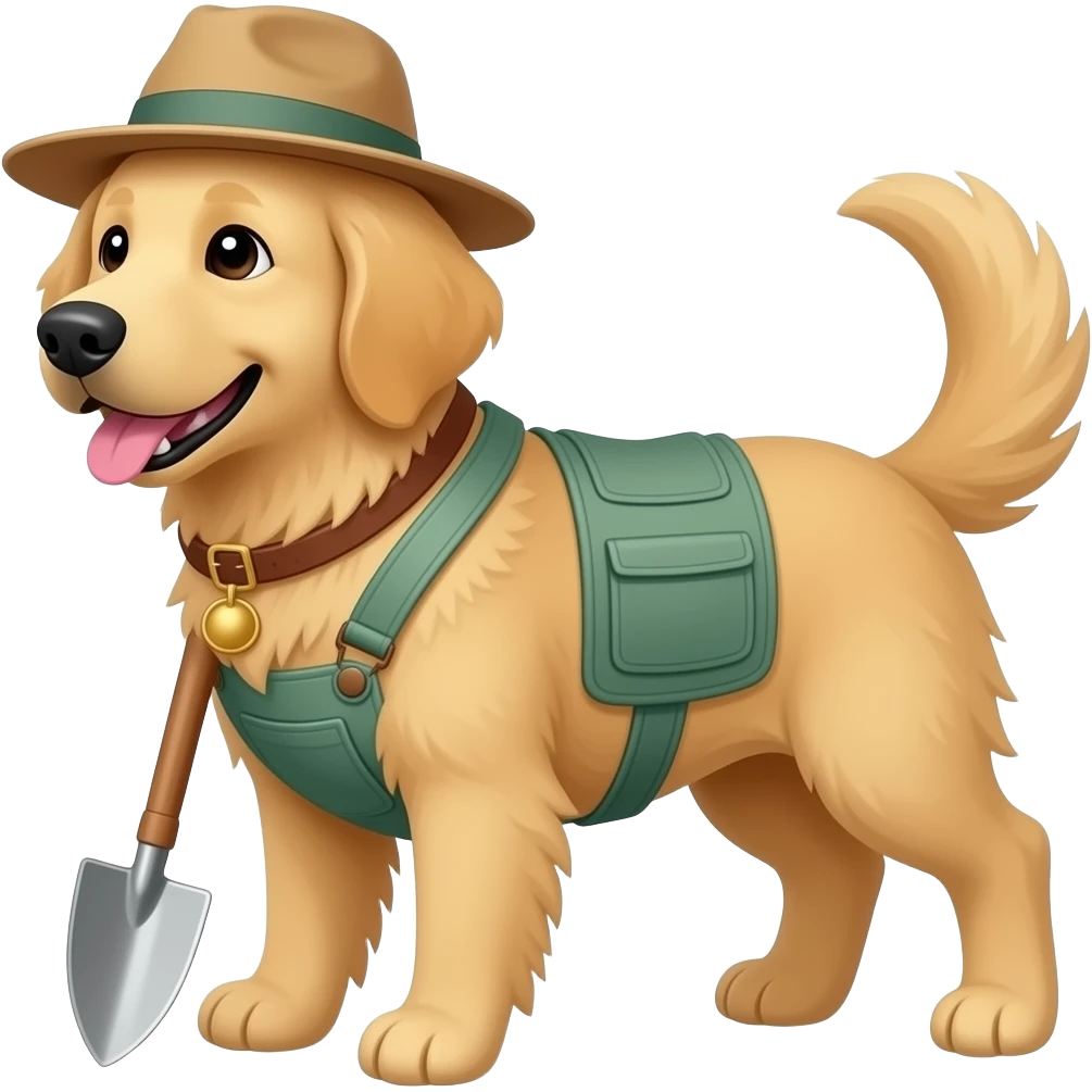 Golden retriever jardinier emoji