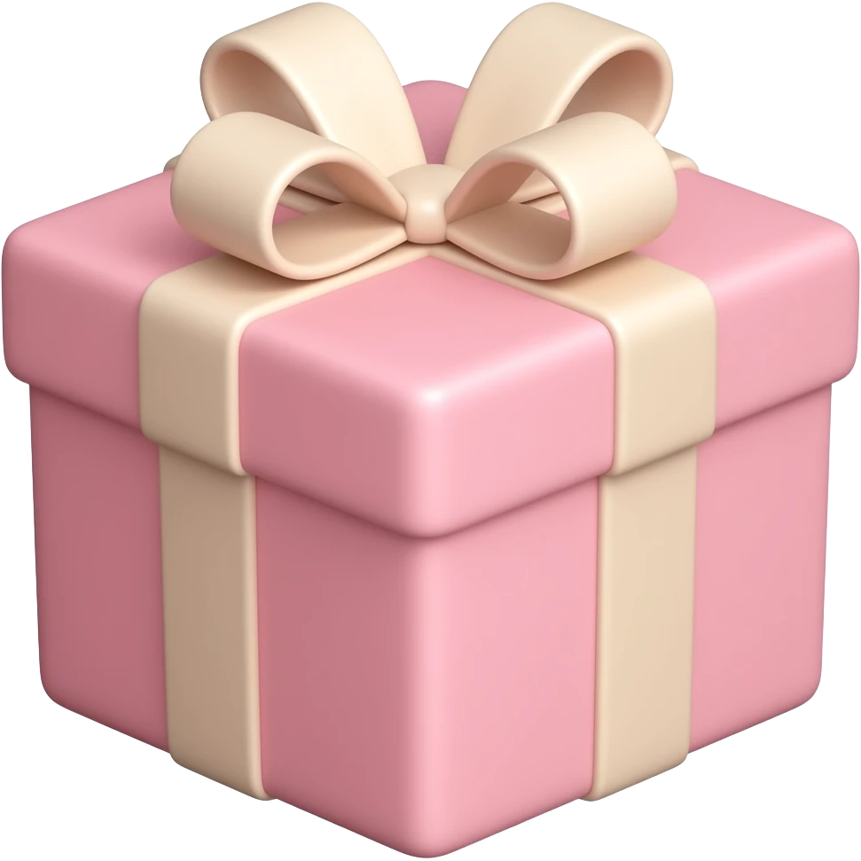 gift box pale pink emoji