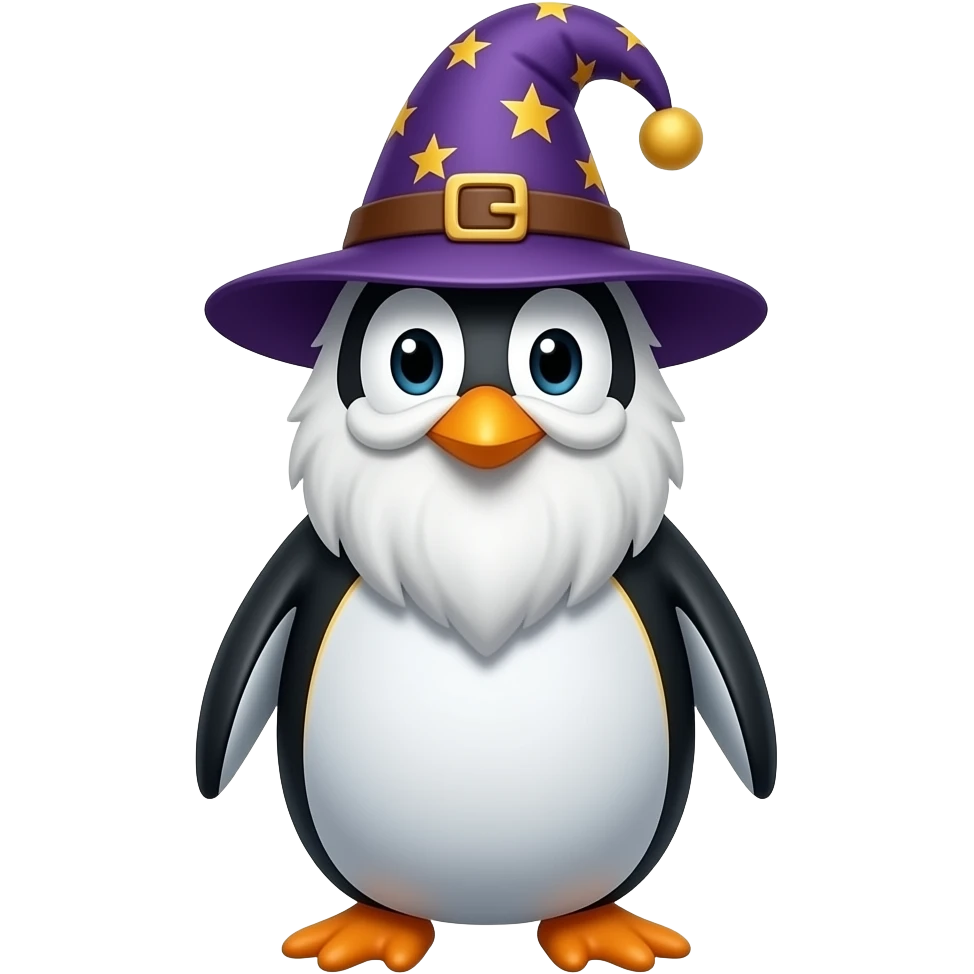 Büyücü penguen emoji