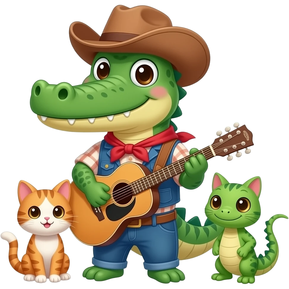 Cute 🐊 wish cowboy cute 🦎 wish guitar cute 🐈 wish milk emoji