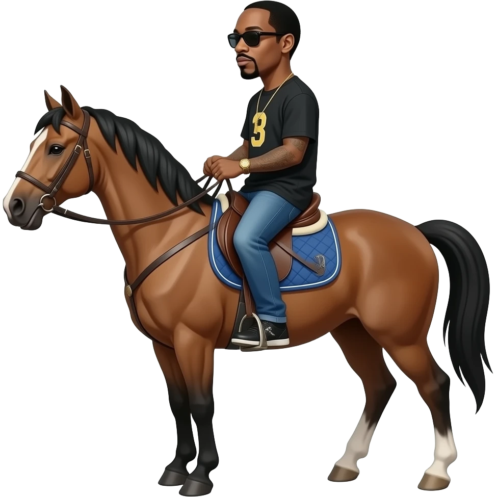 snoop dogg riding a horse emoji