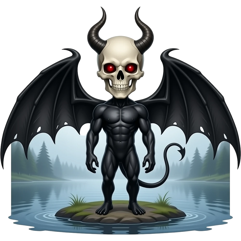 Devil at the lake emoji