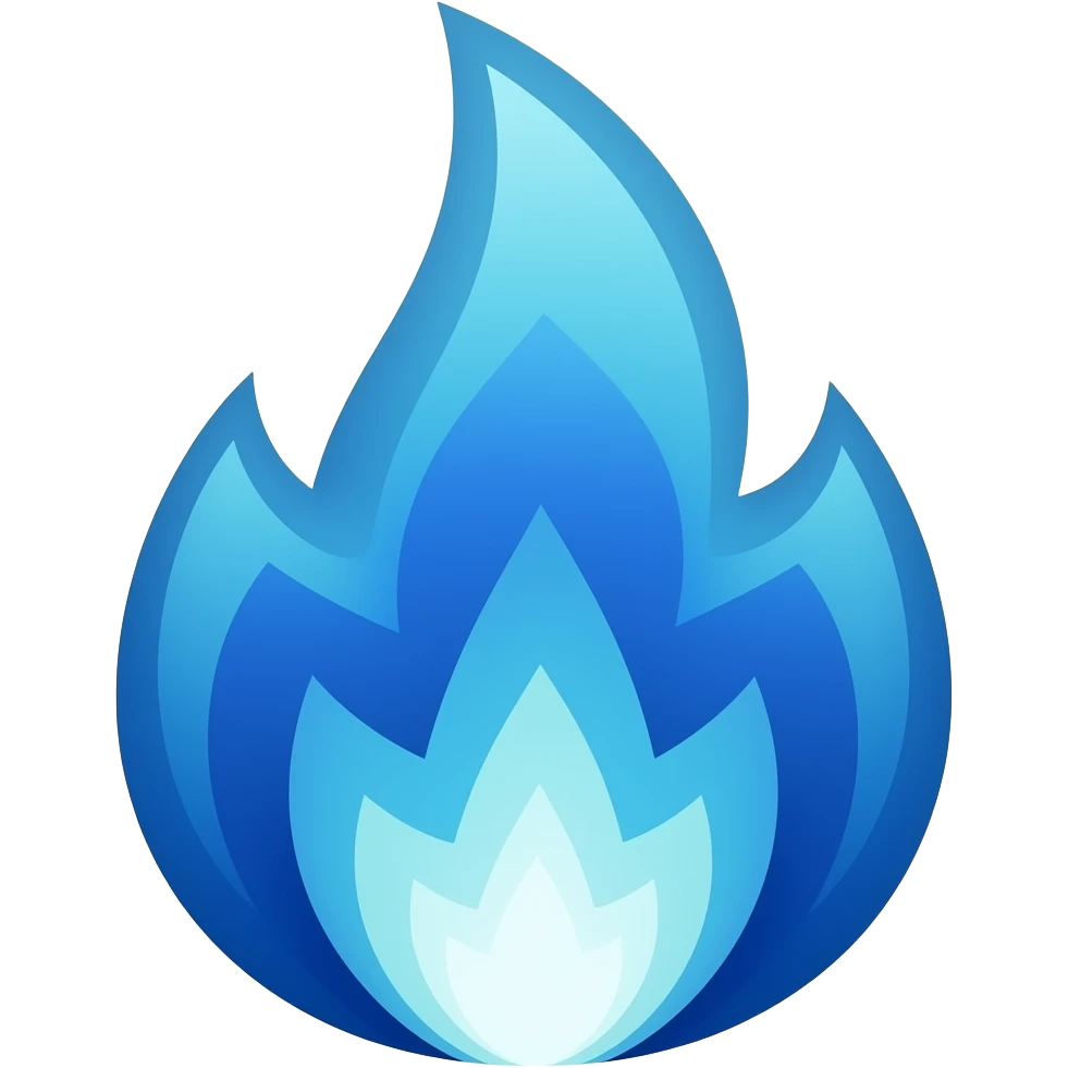 Blue fire emoji emoji