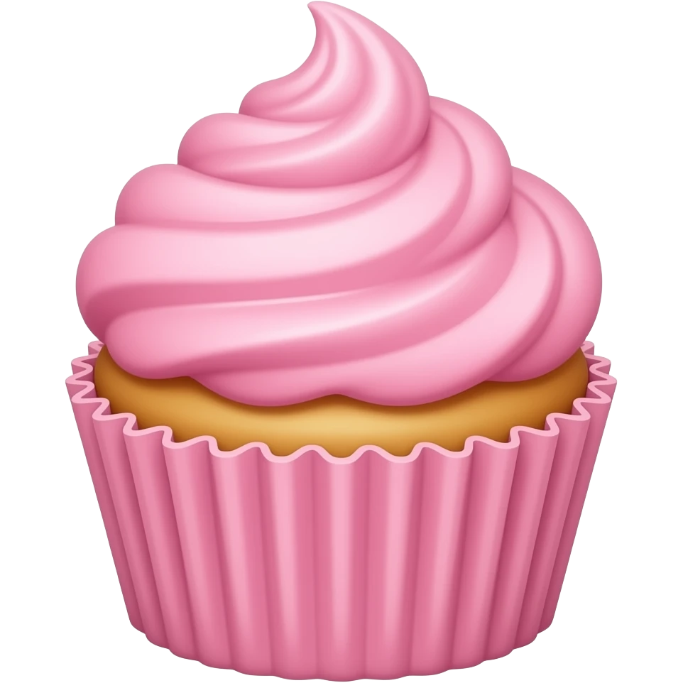 Cupcake with pink icing emoji