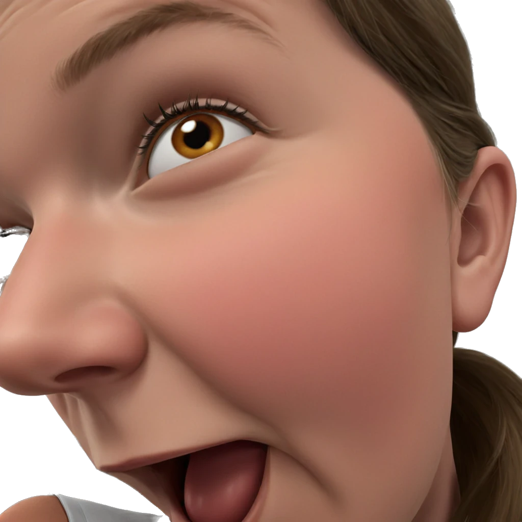 realistic solo portrait of girl emoji