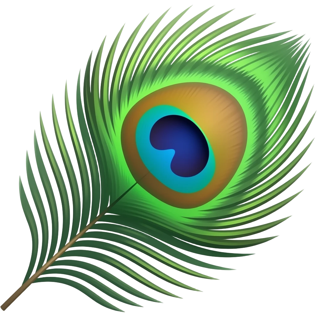 Peacock feather emoji