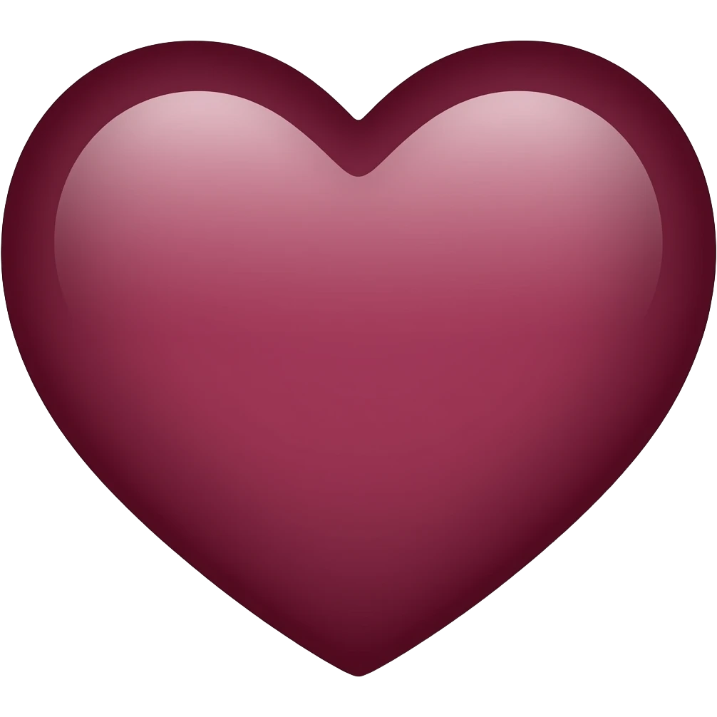 Dark maroon heart copy paste emoji