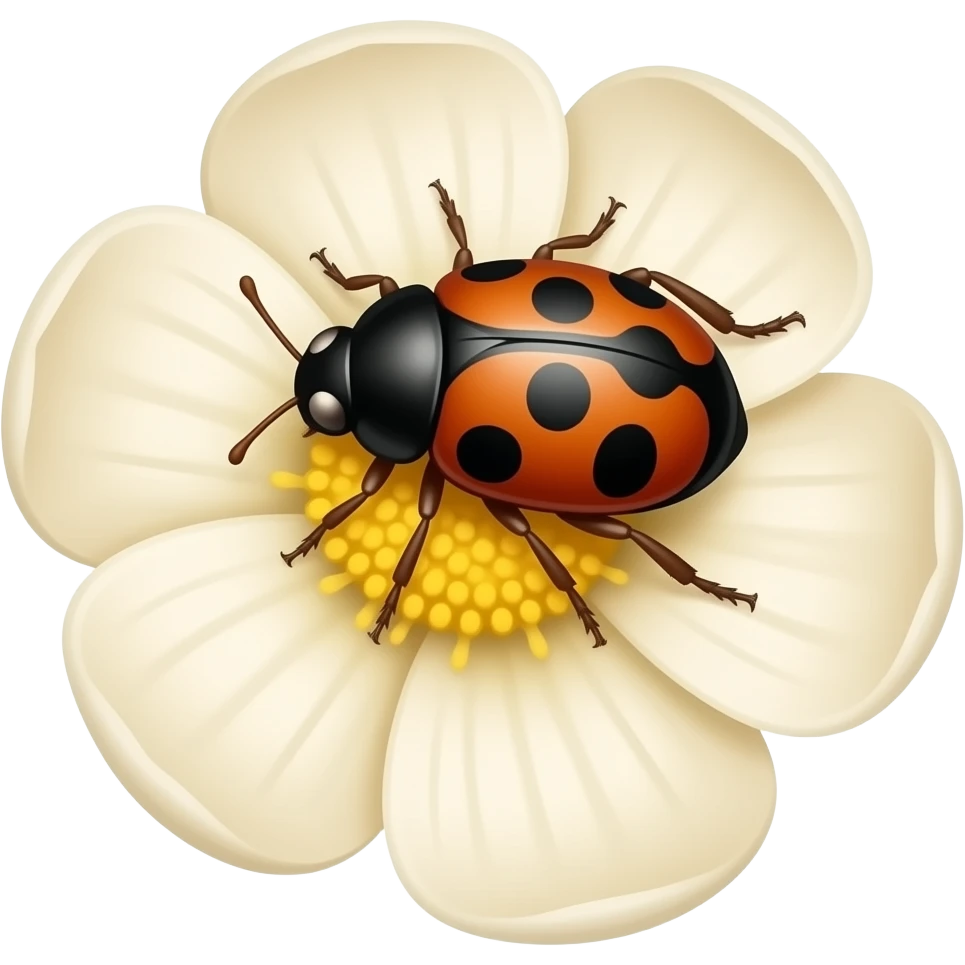 bug on big flower emoji