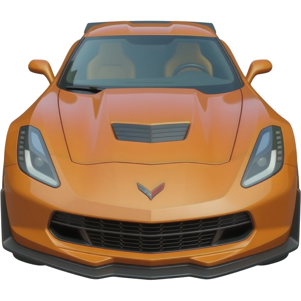 Orange and light pink pink corvette emoji