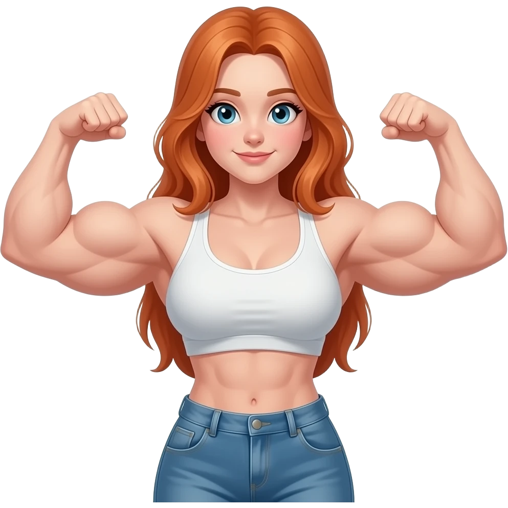 13 year old a pretty girl with light red hair and huge giant boobs muscelly emoji
