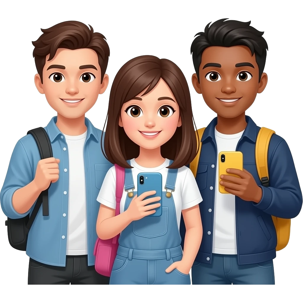 3인 구성 대학생 팀 아이폰 이모티콘 emoji