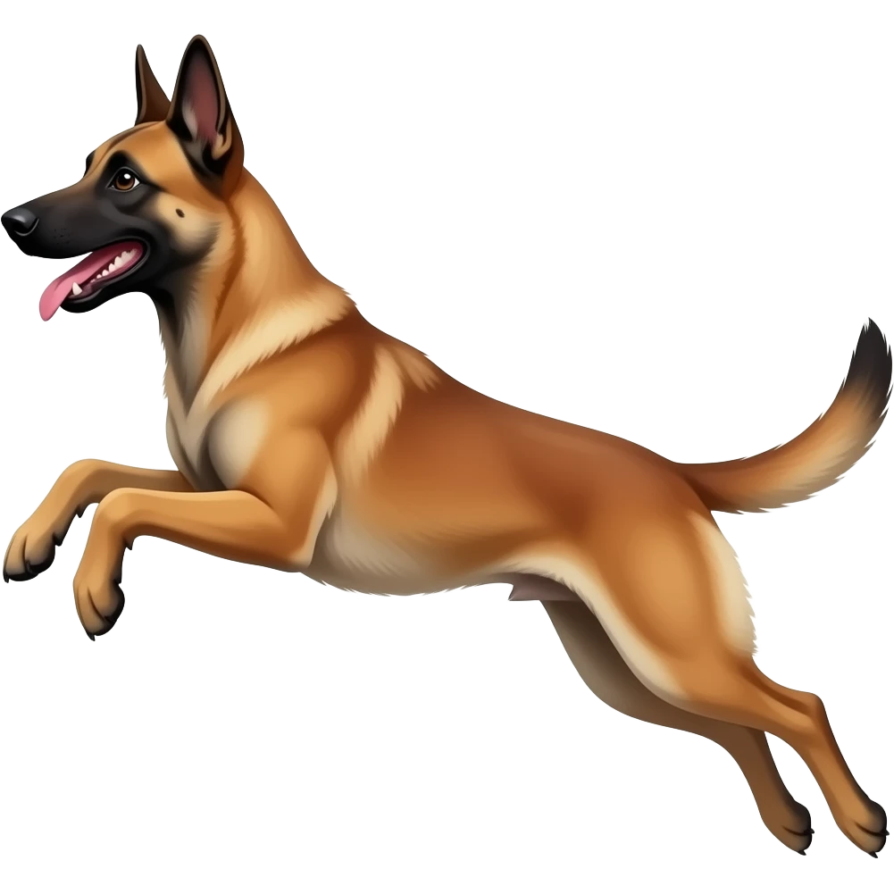 malinois dog jump out emoji