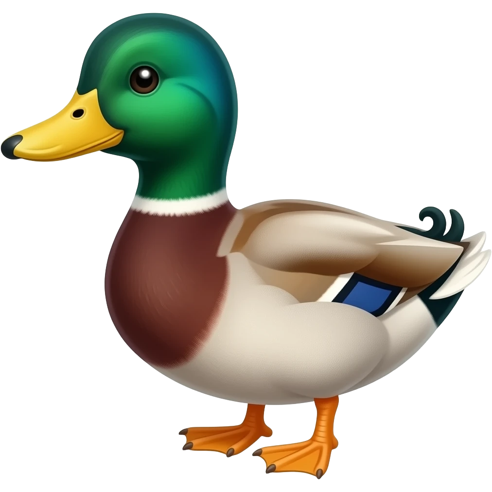Cartoon 2d duck emoji
