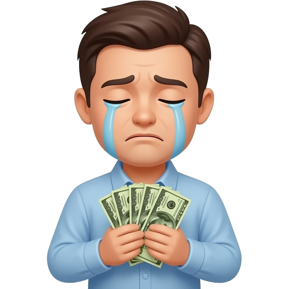 Crying for money emoji emoji