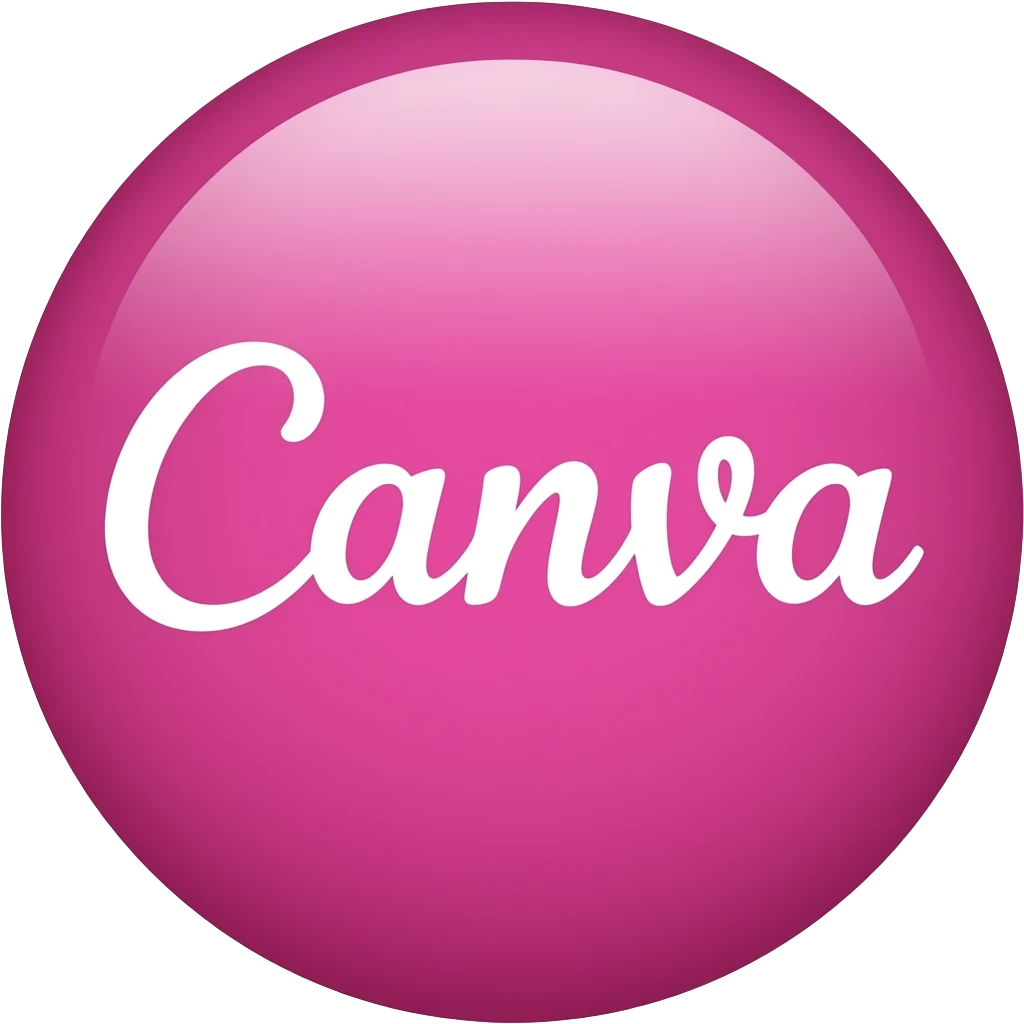 solid pink and white Canva logo emoji