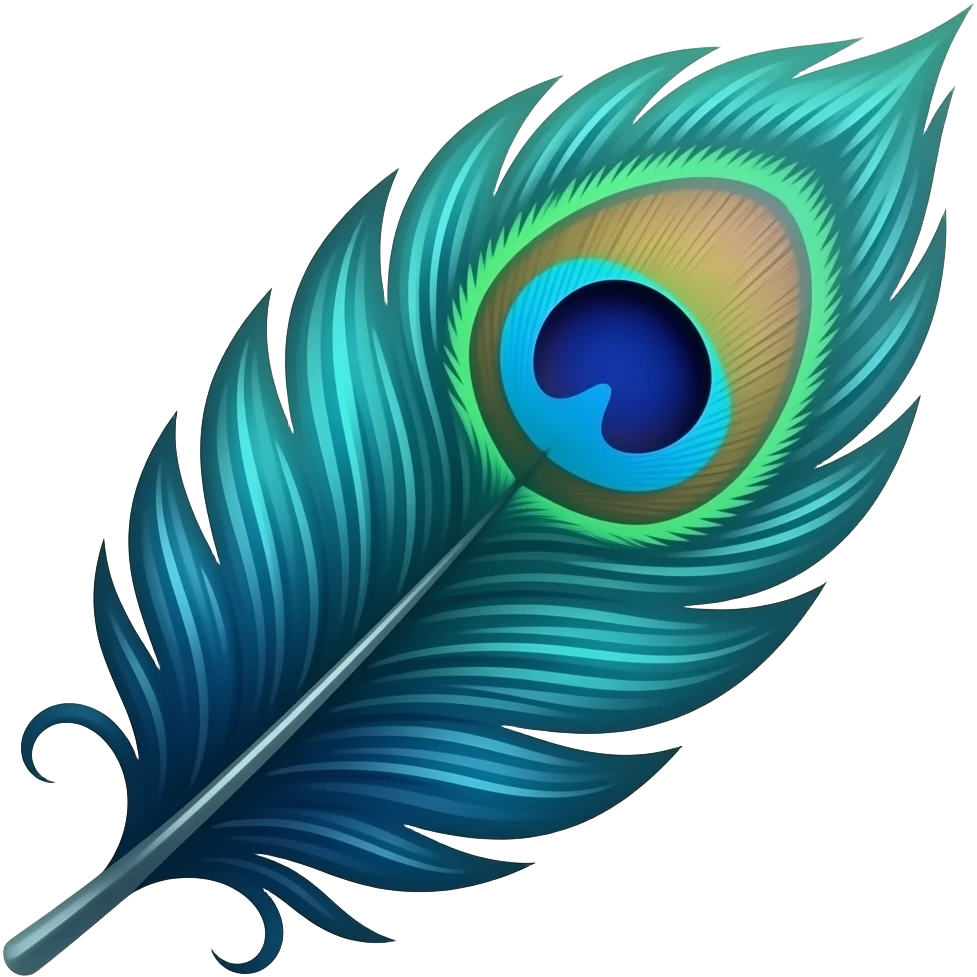 A peacock feather emoji