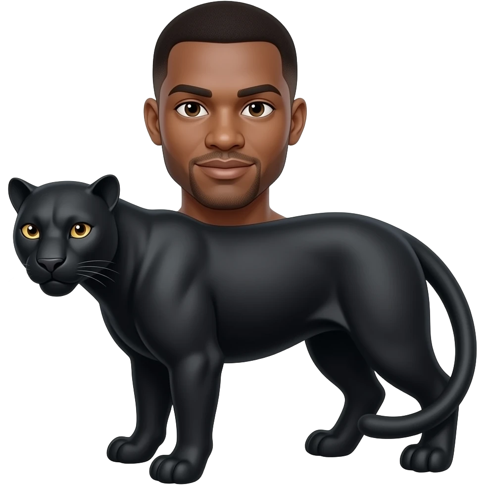 black man black panther emoji