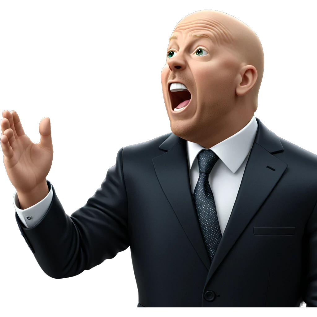 bald boy in formal suit emoji